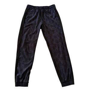Athleta Brooklyn Joggers Size 4 Blue Black Snakeskin Athletic Pants Lightweight